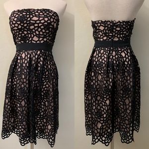 Worn twice black and cream cocktail dress